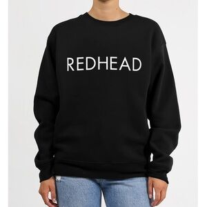BRUNETTE THE LABEL- “Readhead" Classic Crew Neck Sweatshirt | Black